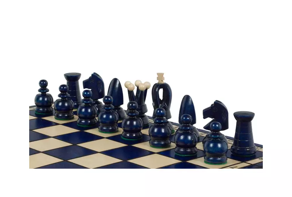 SZACHY KRÓLEWSKIE DUŻE kolor niebieski